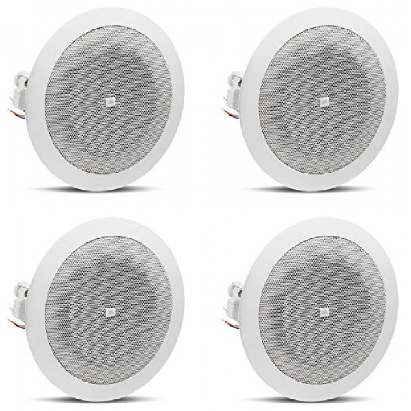 JBL 8124 - 4 inch Full-Range In-Ceiling Loudspeaker with 70 Volt/100 Volt Taps (4 Pack)