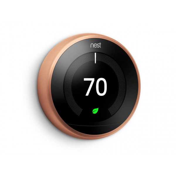 Nest 9750016 T3016US Learning Thermostat, Easy Temperature Control for Every Room in Your House, Black (Third Generation), Works with Alexa Small