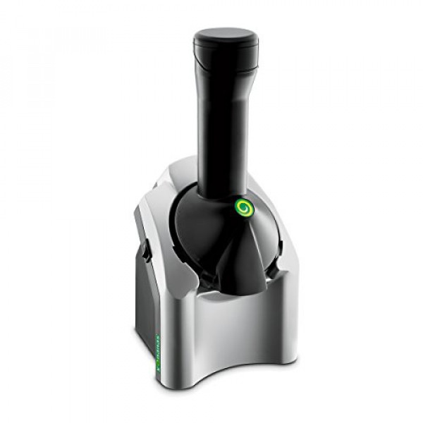 Yonanas Frozen Healthy Dessert Maker – 100% Fruit Soft-Serve Maker (Black and Silver)