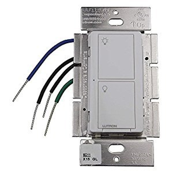 Lutron PD-5WS-DV-WH Caseta Wireless 5 Amp Lighting and 3 Amp Fan RF On/Off Light Switch, White