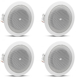 JBL 8124 - 4 inch Full-Range In-Ceiling Loudspeaker with 70 Volt/100 Volt Taps (4 Pack)