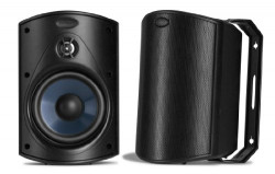 Polk Audio Atrium 4 Outdoor Speakers with Powerful Bass (Pair, Black) | All-Weather Durability | Broad Sound Coverage | Speed-Lock Mounting System