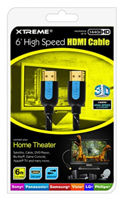 Xtreme Cables 84106 6' High-Speed Braided HDMI Cable With Ethernet