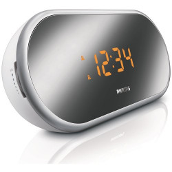 Philips AJ1000/37 Clock Radio with Mirror-Finished Display (Silver)