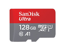 Sandisk Ultra 128GB Micro SDXC UHS-I Card with Adapter -  100MB/s U1 A1 - SDSQUAR-128G-GN6MA