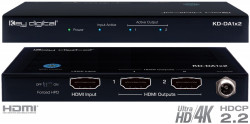 Key Digital KD-DA1x2 1 Input to 2 Outputs HDMI Distribution Amplifier, supports Ultra HD/4K & HDCP 2.2