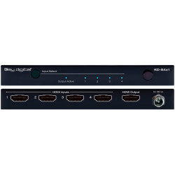 Key Digital KD-S4x1 4 Inputs to 1 Output HDMI Switcher, supports HDR10, HDCP2.2, Ultra HD/4K