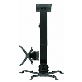 Audio Solutions Universal Projector Ceiling & Wall Mount in Black Holds UP-To 44 LBS with 6-24 Inch Adjustability