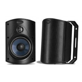 Polk Audio Atrium 4 Outdoor Speakers with Powerful Bass (Pair, Black) | All-Weather Durability | Broad Sound Coverage | Speed-Lock Mounting System